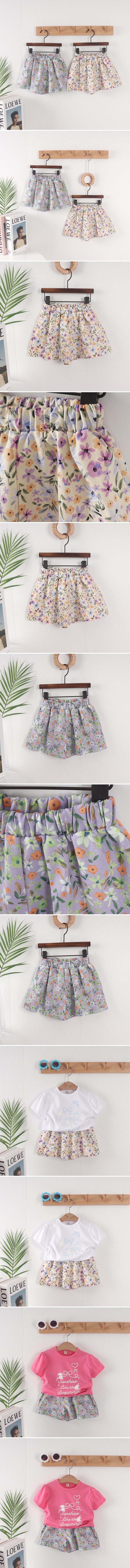 Tony - Korean Children Fashion - #designkidswear - Flower Skirt Pants