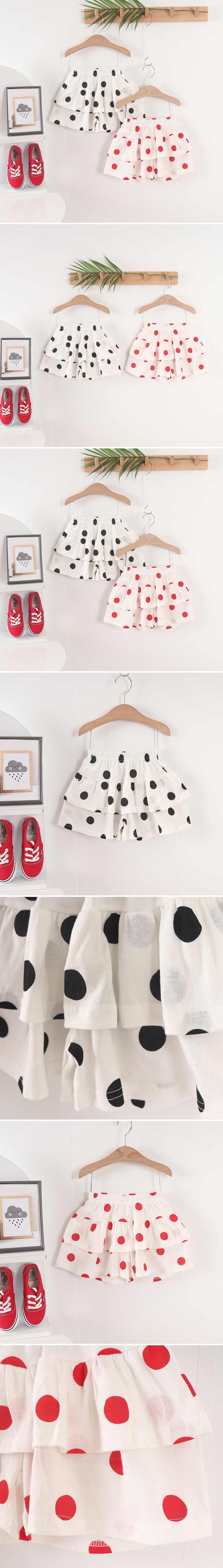 Tony - Korean Children Fashion - #designkidswear - Polka Dot Tiered Pants