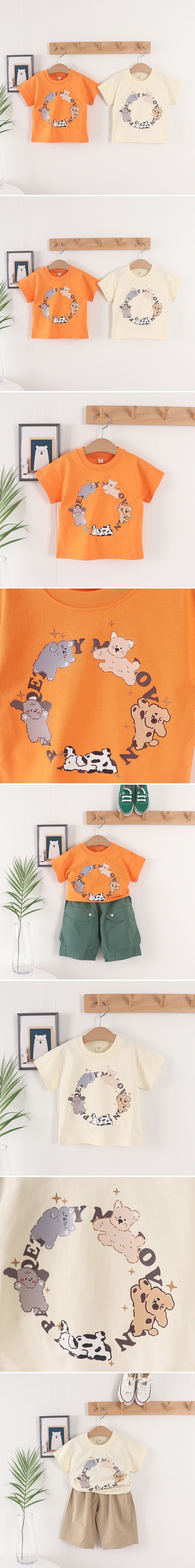 Tony - Korean Children Fashion - #fashionkids - Circle Puppy Tee  