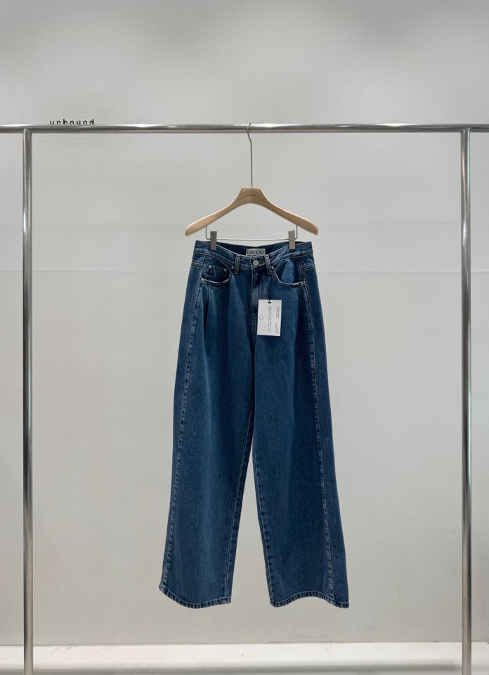 Unbound - Korean Women Fashion - #pursuepretty - Pintuck Slit Denim Pants