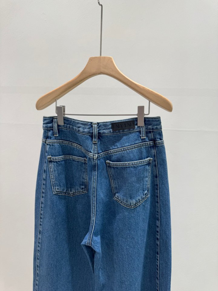 Unbound - Korean Women Fashion - #romanticstyle - Pintuck Slit Denim Pants - 4