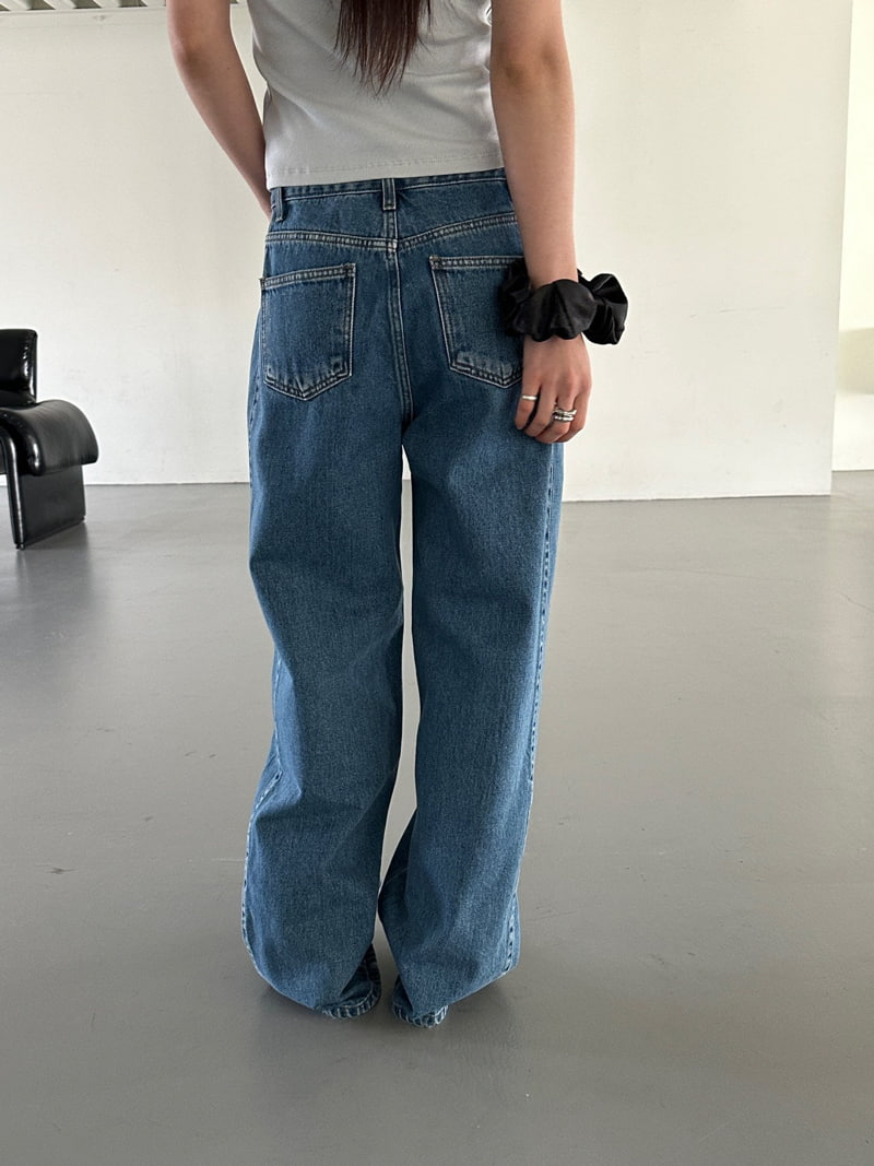 Unbound - Korean Women Fashion - #womensfashion - Pintuck Slit Denim Pants - 12