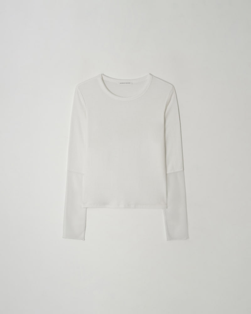 Understanding - Korean Women Fashion - #momslook - Mesh Sleeved Tee - 7