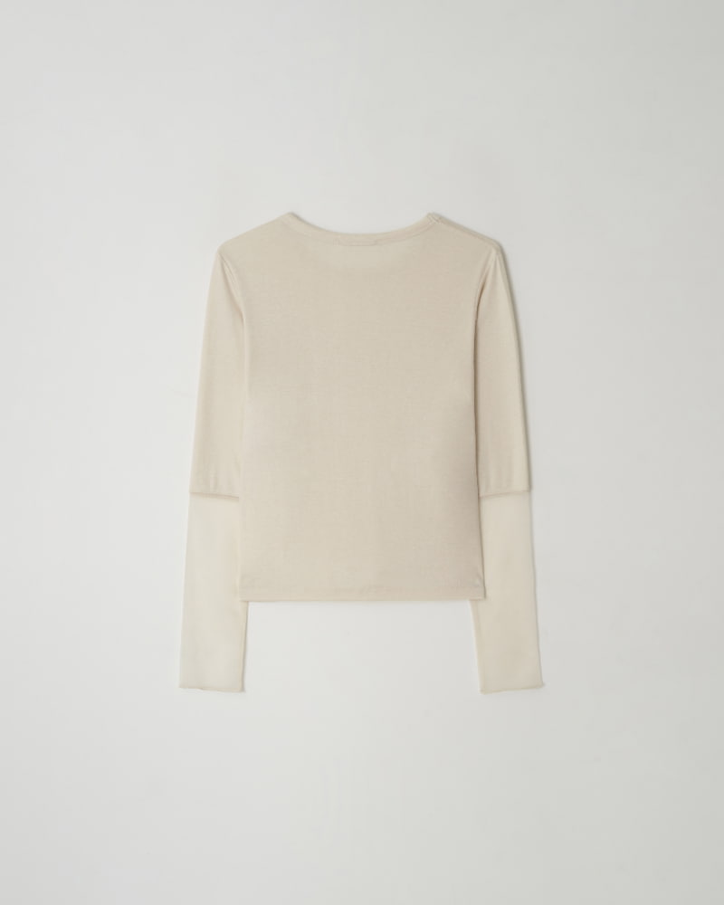 Understanding - Korean Women Fashion - #momslook - Mesh Sleeved Tee - 9