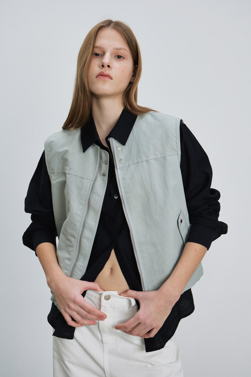 Understanding - Korean Women Fashion - #momslook - Point Snap Vest - 2