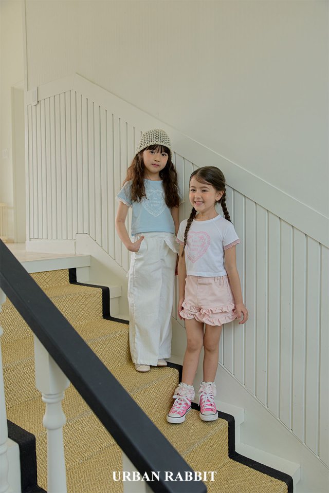 Urban Rabbit - Korean Children Fashion - #childofig - Heart Lace Crop Tee - 3