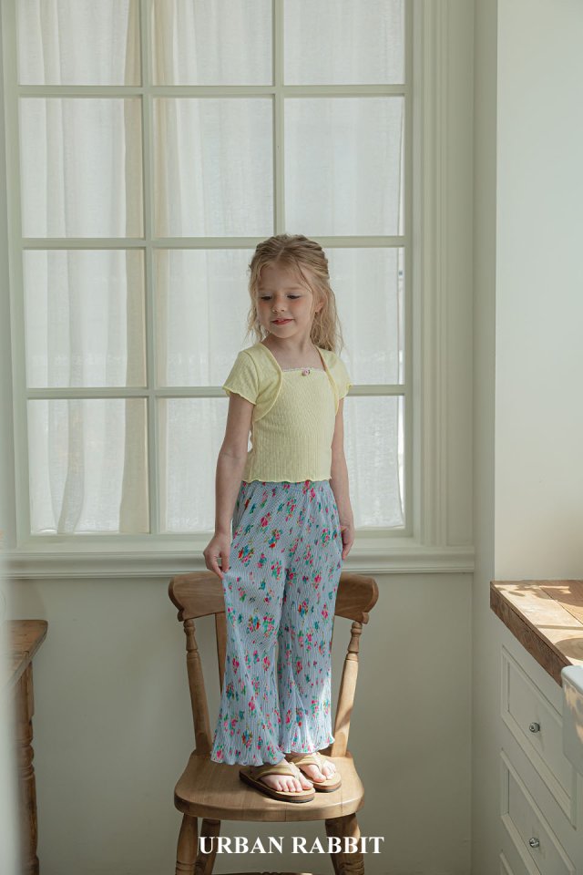 Urban Rabbit - Korean Children Fashion - #childrensboutique - Flower Cooling Bootcut Pants - 2