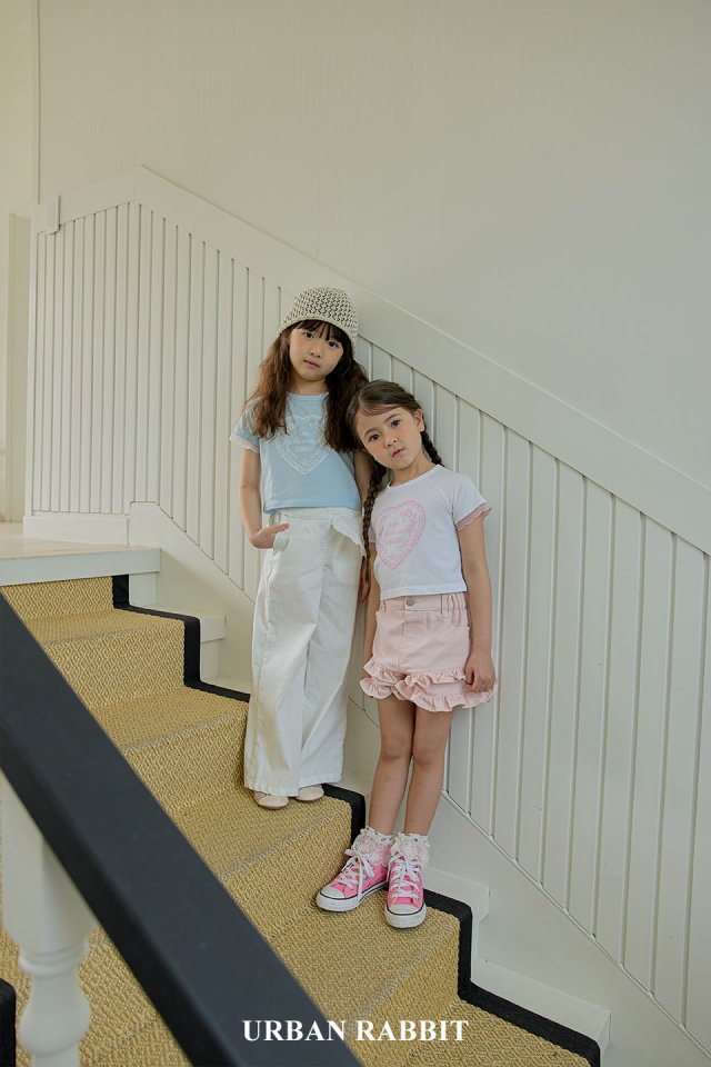 Urban Rabbit - Korean Children Fashion - #discoveringself - Heart Lace Crop Tee - 6