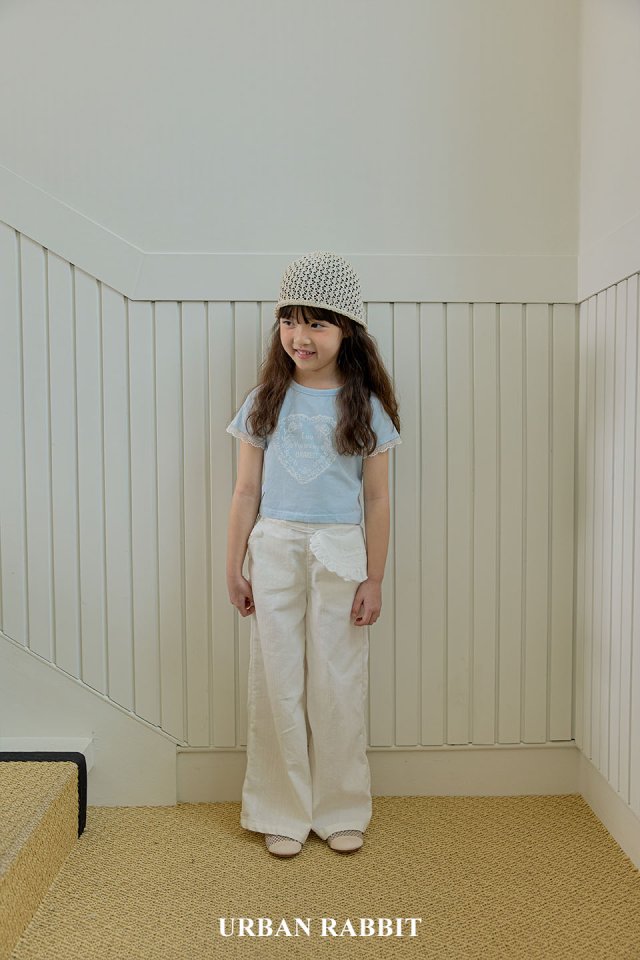Urban Rabbit - Korean Children Fashion - #fashionkids - Heart Lace Crop Tee - 7