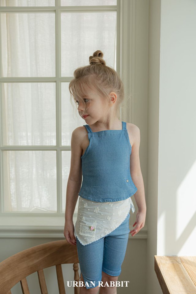 Urban Rabbit - Korean Children Fashion - #kidsshorts - Denim Sleeveless - 9