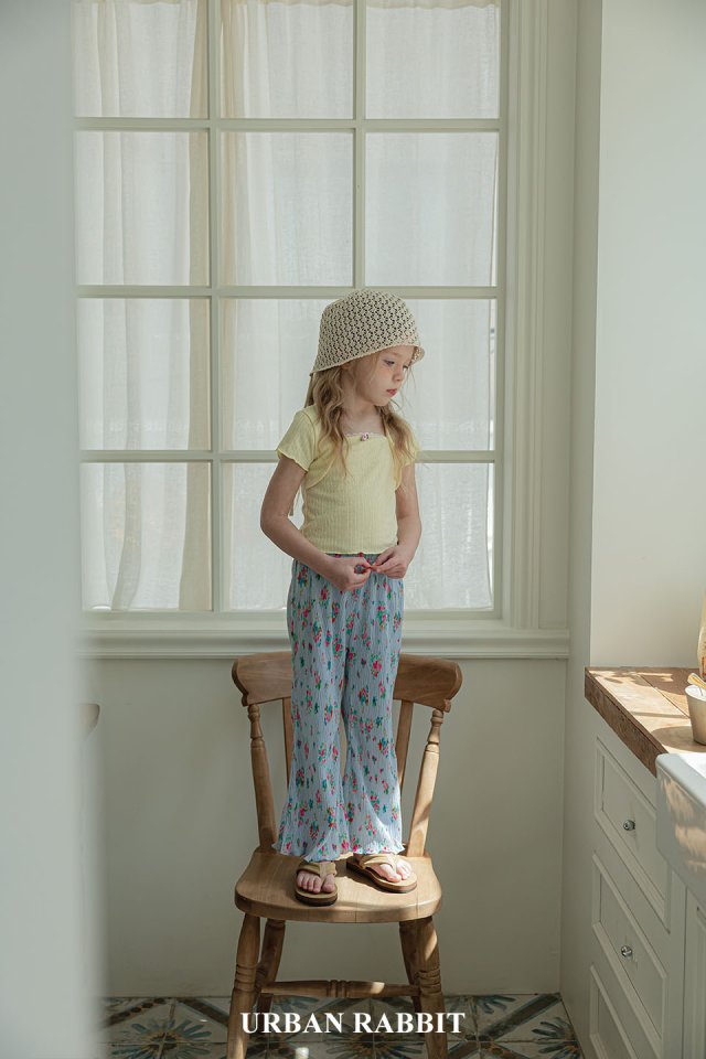 Urban Rabbit - Korean Children Fashion - #kidsshorts - Flower Cooling Bootcut Pants - 6