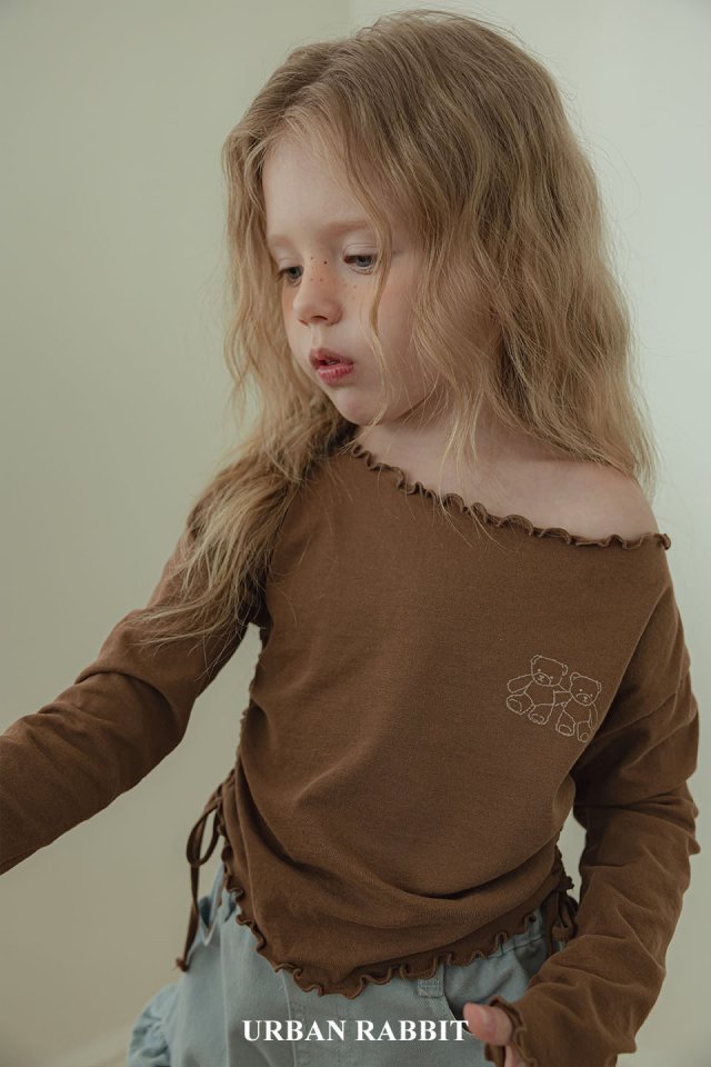 Urban Rabbit - Korean Children Fashion - #kidsstore - Haribo Long Sleeve Shirring Tee - 5