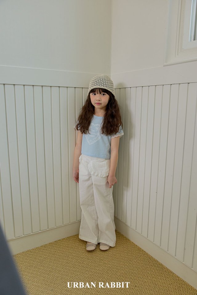 Urban Rabbit - Korean Children Fashion - #kidsstore - Heart Lace Crop Tee - 9