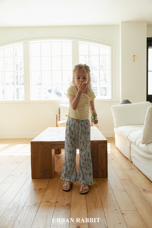 Urban Rabbit - Korean Children Fashion - #kidzfashiontrend - Flower Cooling Bootcut Pants - 8