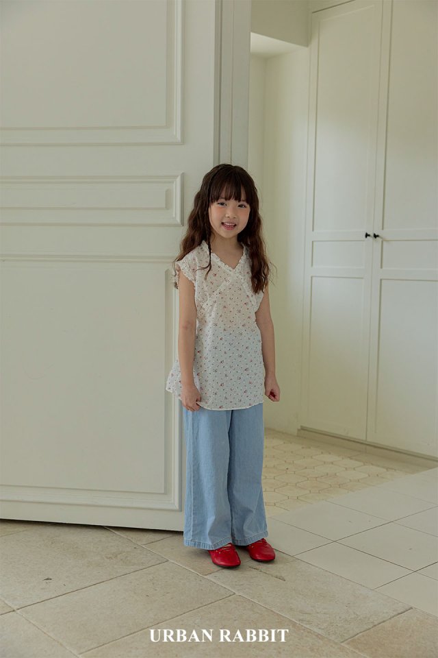 Urban Rabbit - Korean Children Fashion - #kidzfashiontrend - Frill Flower Sleeveless Blouse - 8