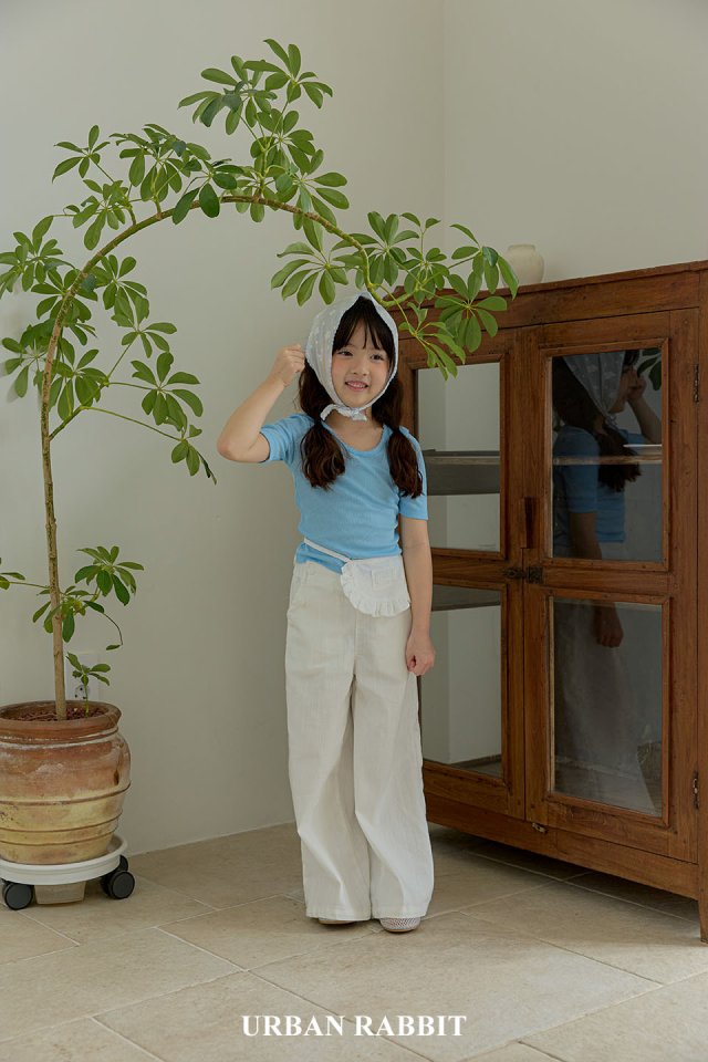 Urban Rabbit - Korean Children Fashion - #kidzfashiontrend - Picot Scoop Neck Tee - 7