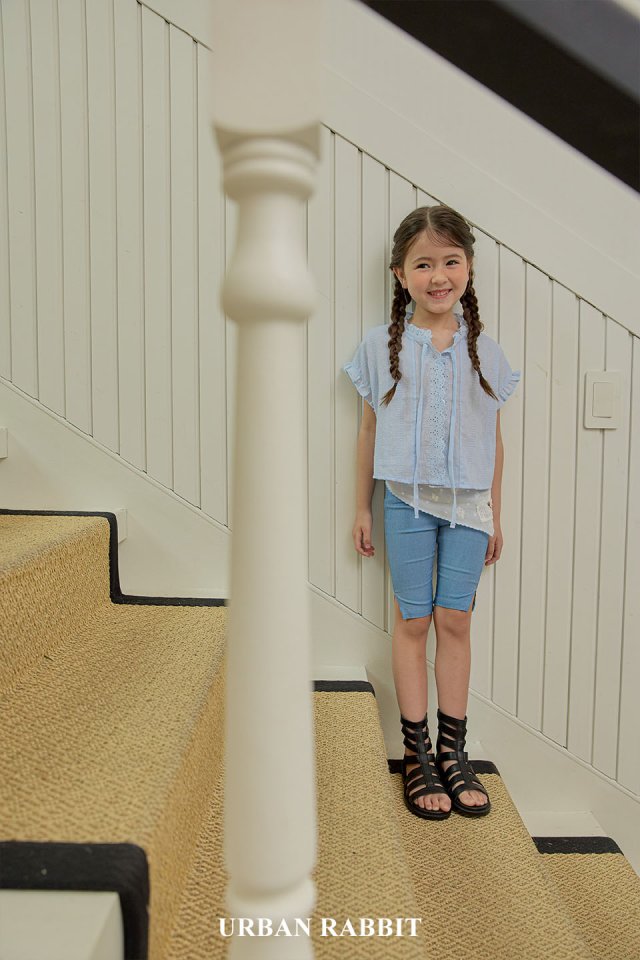 Urban Rabbit - Korean Children Fashion - #todddlerfashion - Scallop Lace Blouse - 7