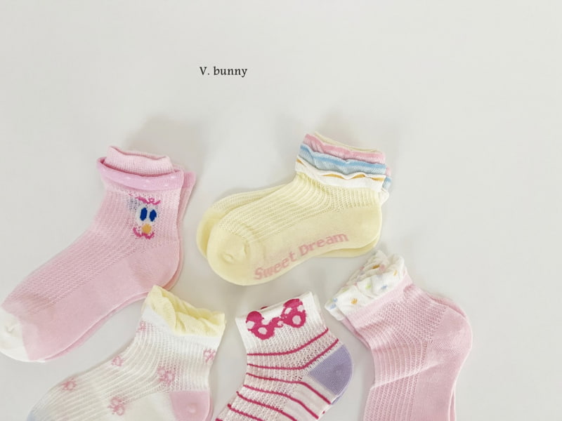 V Bunny - Korean Children Fashion - #Kfashion4kids - Dot Ribbon Socks Set - 2