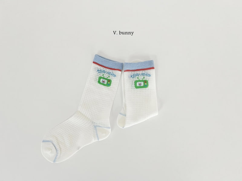 V Bunny - Korean Children Fashion - #Kfashion4kids - TV Socks Set - 7