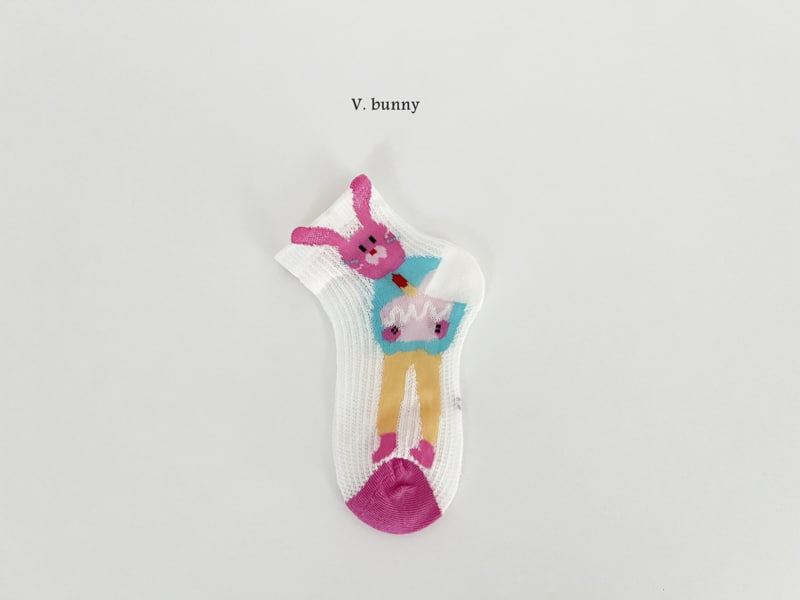 V Bunny - Korean Children Fashion - #Kfashion4kids - Pink Friend Socks Set - 5
