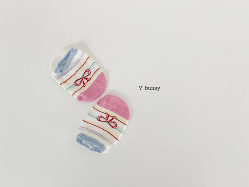 V Bunny - Korean Children Fashion - #kidzfashiontrend - Red Ribbon Socks Set - 4