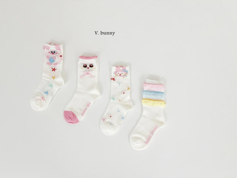 V Bunny - Korean Children Fashion - #Kfashion4kids - Bunny Girl Socks Set - 2
