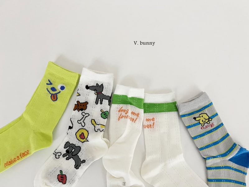 V Bunny - Korean Children Fashion - #childofig - Things Socks Set - 10