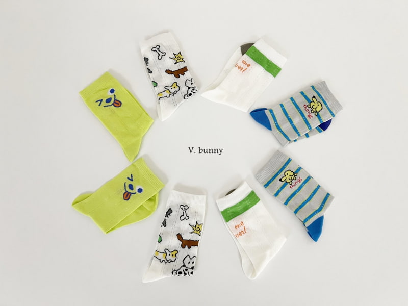 V Bunny - Korean Children Fashion - #childofig - Things Socks Set - 11