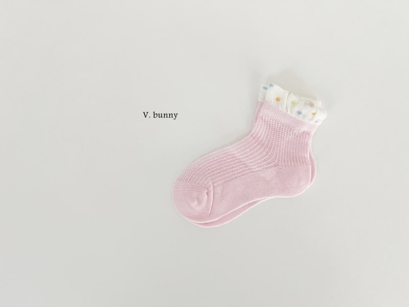 V Bunny - Korean Children Fashion - #childofig - Dot Ribbon Socks Set - 7