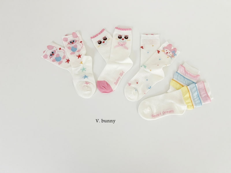 V Bunny - Korean Children Fashion - #childofig - Bunny Girl Socks Set - 10