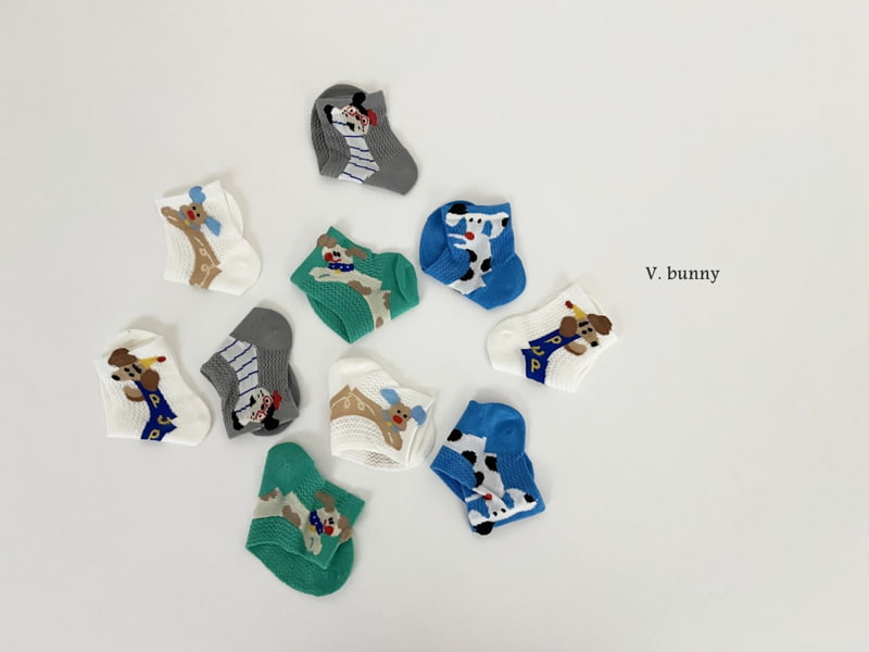 V Bunny - Korean Children Fashion - #childrensboutique - Long Puppy Socks Set - 10
