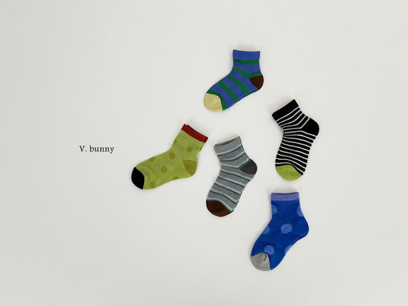 V Bunny - Korean Children Fashion - #childrensboutique - Short Socks Set - 9