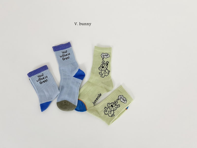 V Bunny - Korean Children Fashion - #childrensboutique - Great Socks Set - 8