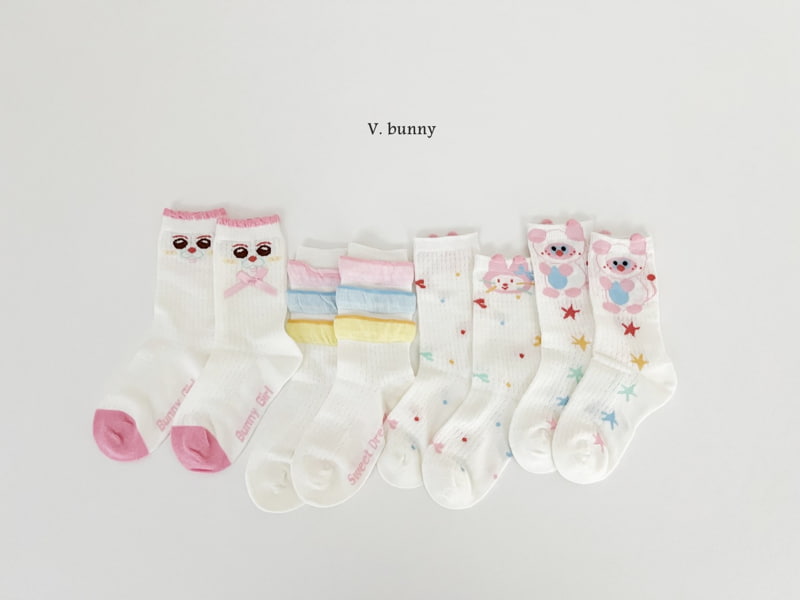 V Bunny - Korean Children Fashion - #childrensboutique - Bunny Girl Socks Set - 11