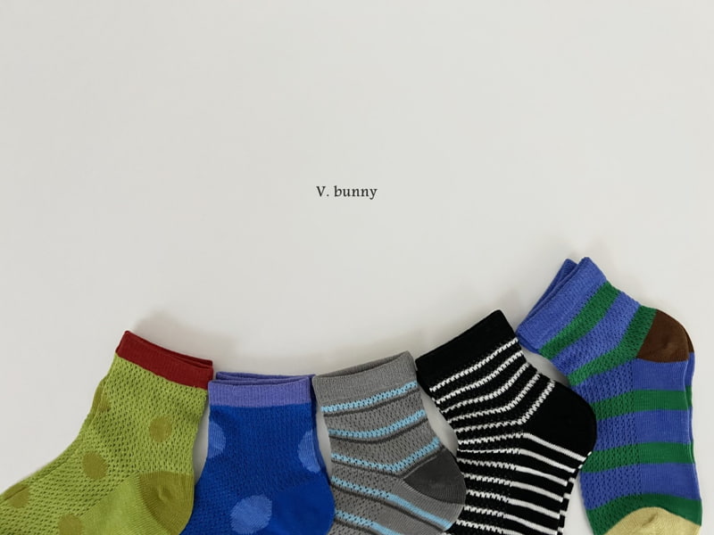 V Bunny - Korean Children Fashion - #designkidswear - Short Socks Set - 10