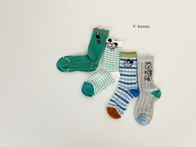 V Bunny - Korean Children Fashion - #designkidswear - Merong Socks Set - 2