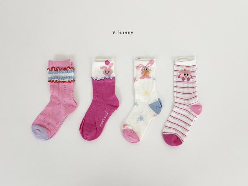 V Bunny - Korean Children Fashion - #designkidswear - Oh Rabbit Socks Set