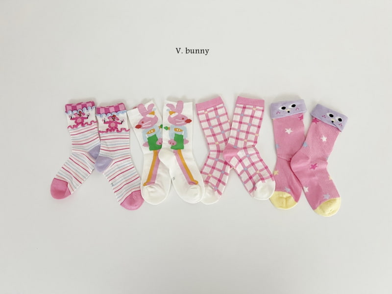 V Bunny - Korean Children Fashion - #designkidswear - Carrot Mouse Socks Set - 11