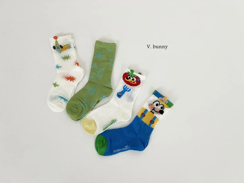 V Bunny - Korean Children Fashion - #designkidswear - Fork Socks Set - 2