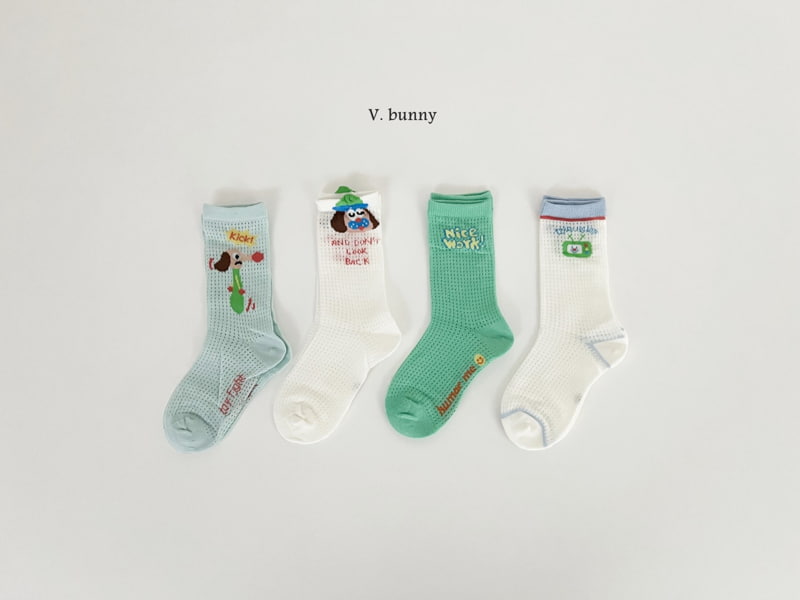 V Bunny - Korean Children Fashion - #designkidswear - TV Socks Set
