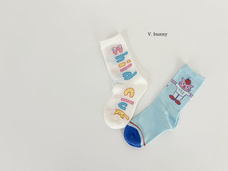 V Bunny - Korean Children Fashion - #discoveringself - Club Socks Set - 7