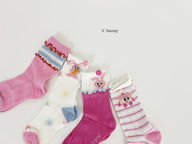 V Bunny - Korean Children Fashion - #discoveringself - Oh Rabbit Socks Set - 2