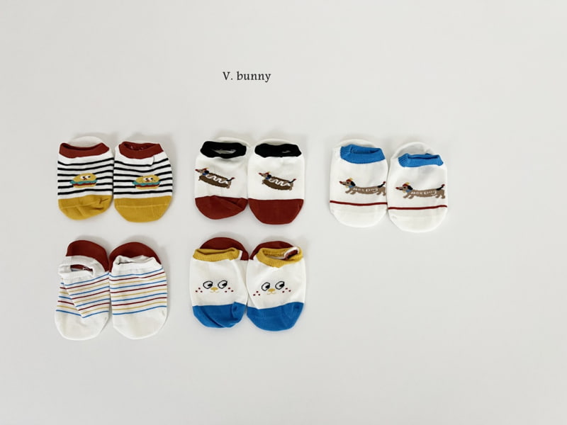 V Bunny - Korean Children Fashion - #fashionkids - Hamburger Socks Set - 10