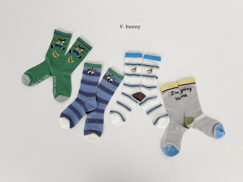 V Bunny - Korean Children Fashion - #fashionkids - Esba Socks Set - 9