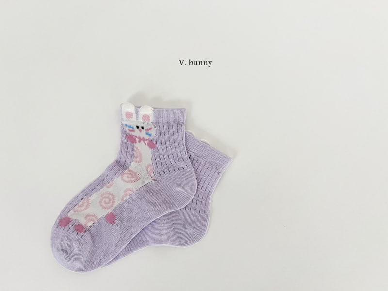 V Bunny - Korean Children Fashion - #fashionkids - Patterns Socks Set - 7