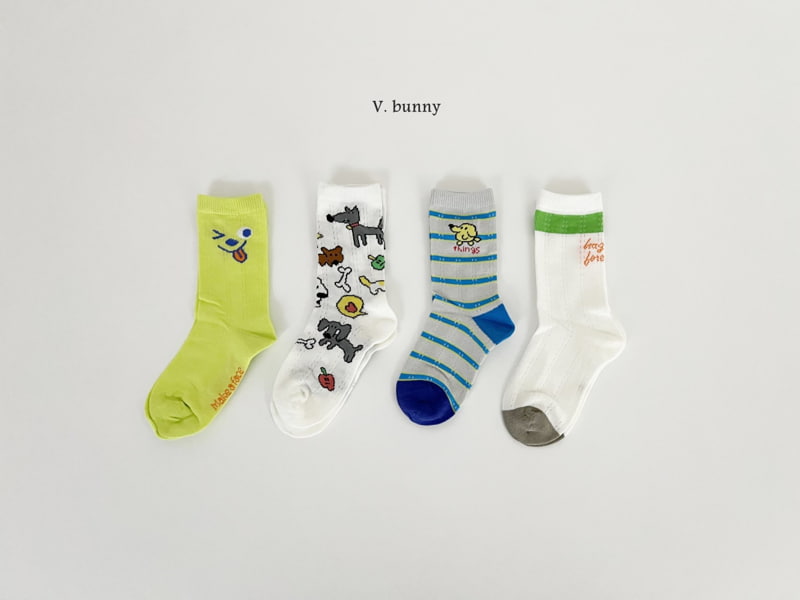 V Bunny - Korean Children Fashion - #fashionkids - Things Socks Set