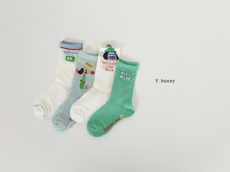 V Bunny - Korean Children Fashion - #fashionkids - TV Socks Set - 3