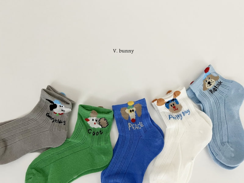 V Bunny - Korean Children Fashion - #kidsshorts - Relax Socks Set - 3
