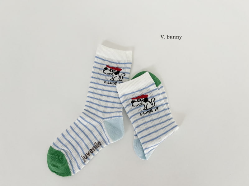 V Bunny - Korean Children Fashion - #kidsshorts - Blue Dot Socks Set - 6