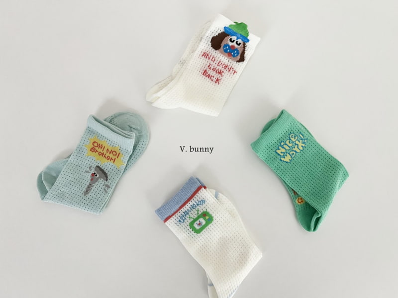 V Bunny - Korean Children Fashion - #fashionkids - TV Socks Set - 4